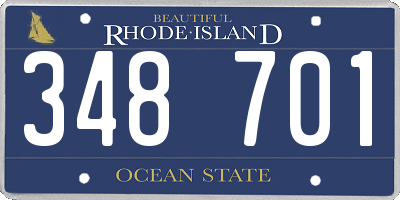 RI license plate 348701