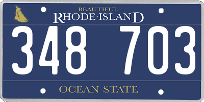 RI license plate 348703