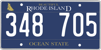 RI license plate 348705