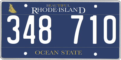 RI license plate 348710