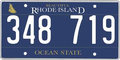 RI license plate 348719