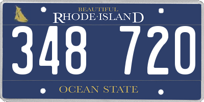 RI license plate 348720