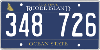 RI license plate 348726