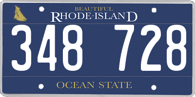 RI license plate 348728