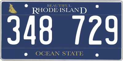 RI license plate 348729