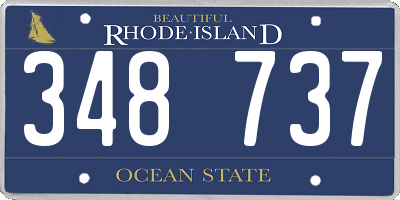 RI license plate 348737