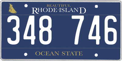 RI license plate 348746