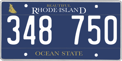 RI license plate 348750