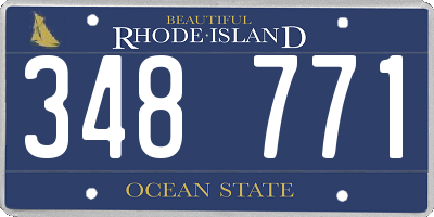 RI license plate 348771