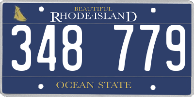 RI license plate 348779