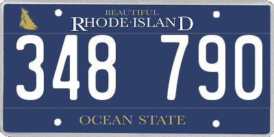 RI license plate 348790