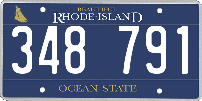 RI license plate 348791