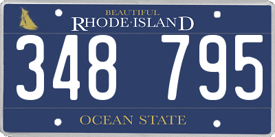 RI license plate 348795