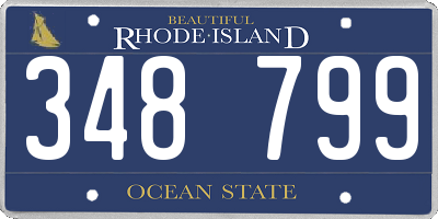 RI license plate 348799