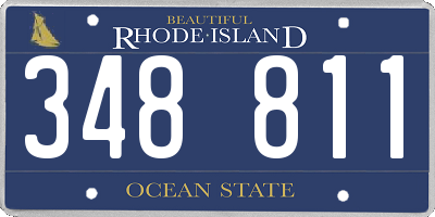 RI license plate 348811
