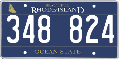 RI license plate 348824