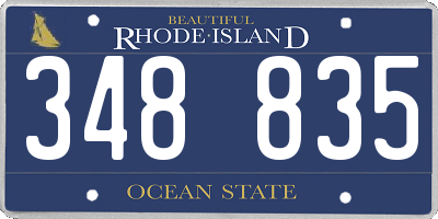 RI license plate 348835