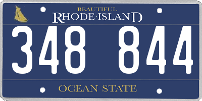 RI license plate 348844