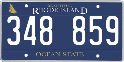 RI license plate 348859
