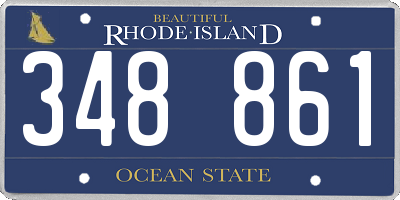 RI license plate 348861
