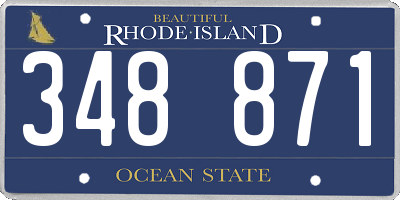 RI license plate 348871