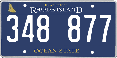 RI license plate 348877