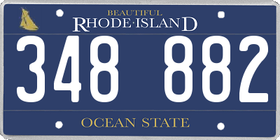RI license plate 348882
