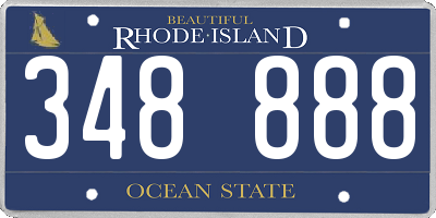 RI license plate 348888