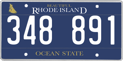 RI license plate 348891