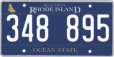 RI license plate 348895
