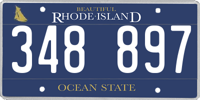 RI license plate 348897