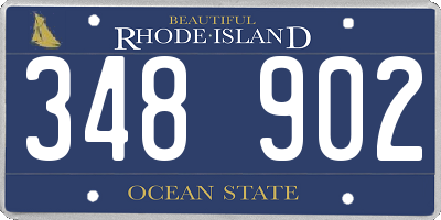 RI license plate 348902