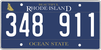 RI license plate 348911