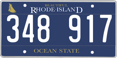 RI license plate 348917