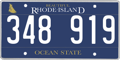 RI license plate 348919
