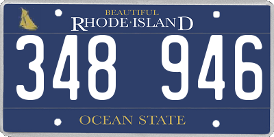 RI license plate 348946