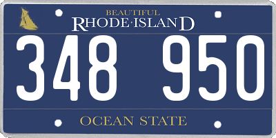 RI license plate 348950