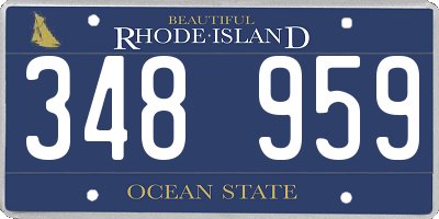 RI license plate 348959
