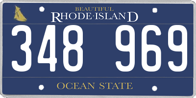 RI license plate 348969