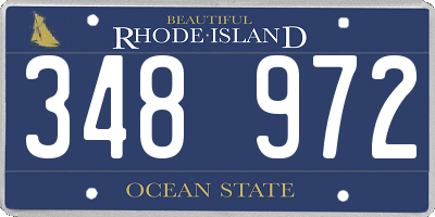 RI license plate 348972