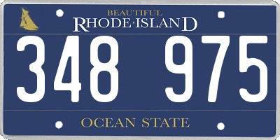 RI license plate 348975