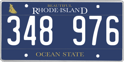 RI license plate 348976