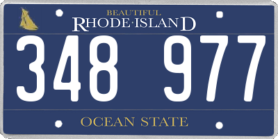 RI license plate 348977