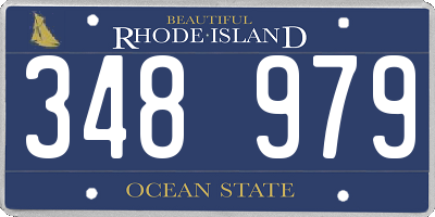 RI license plate 348979