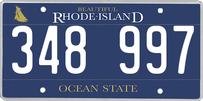 RI license plate 348997