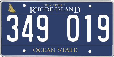 RI license plate 349019