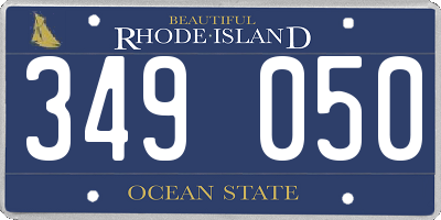 RI license plate 349050