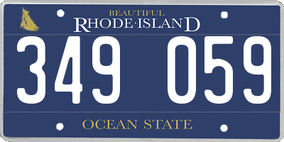 RI license plate 349059