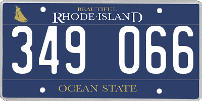 RI license plate 349066
