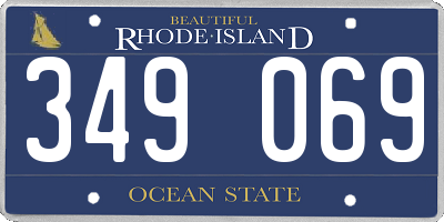 RI license plate 349069